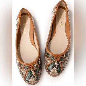 Cole Haan Cloudfeel All-Day Ballet Flat in a crafted snake print SZ 10